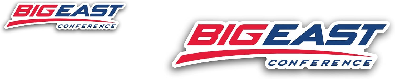 2 (Pieces) 3" and 5" Big East C0nference Sticker, Waterproof Vinyl Decals for Many Purpose Like Cars, Trucks, Laptops, Phones, Windows and More
