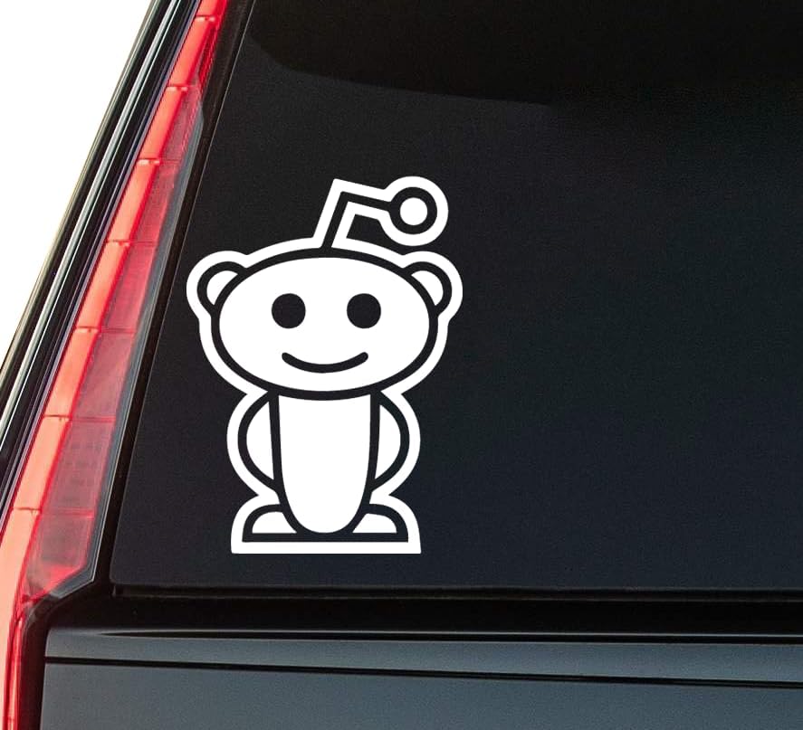 Redd1t LogoCaptain Window Vinyl Decal Sticker 6" (White), Waterproof Vinyl Decals for Many Purpose Like Cars, Trucks, Laptops, Phones, Windows and More