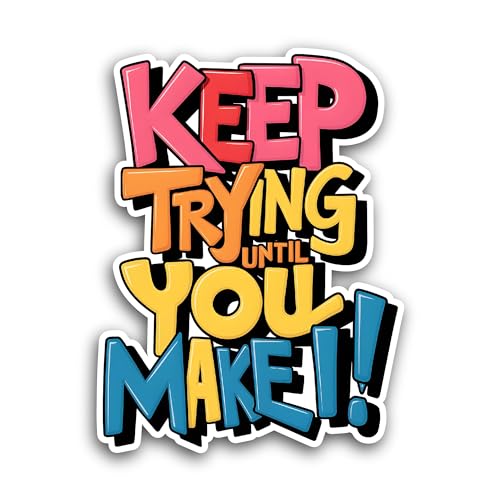 2 (Pieces) 3" and 5" Colorful Text Sticker, Waterproof Vinyl Decals for Many Purpose Like Cars, Truc