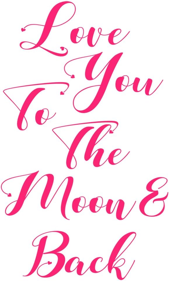 Inspirational Quote Love You to The Moon & Back Motivational Sticker Vinyl Decal Motivation Stickers- 5" Vinyl Sticker Waterproof