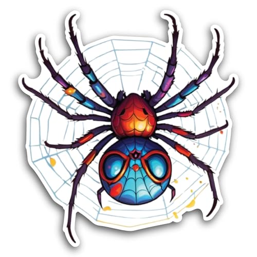2 (Pieces) 3" and 5" Spider Web Sticker, Waterproof Vinyl Decals for Many Purpose Like Cars, Trucks,