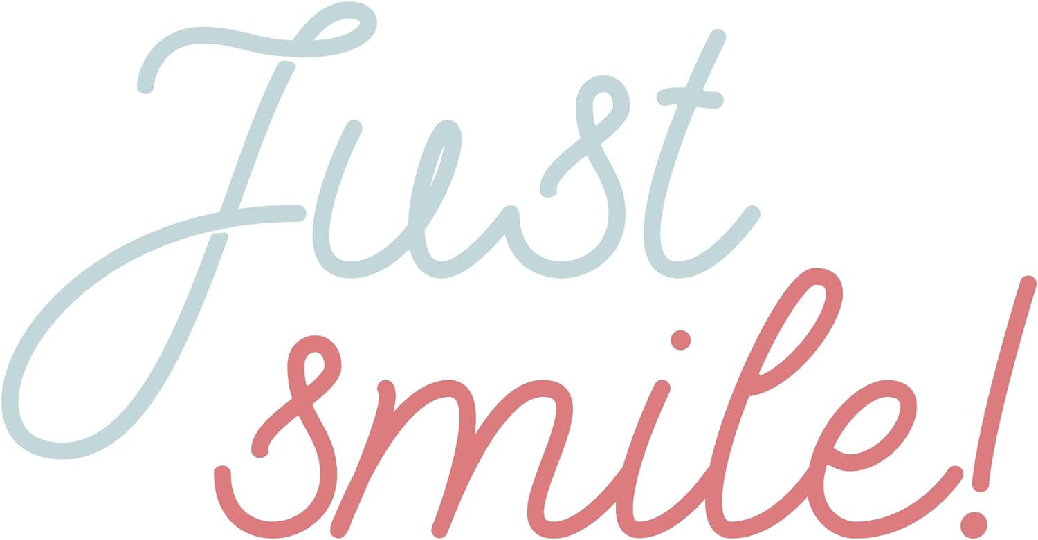 Inspirational Quote "Just Smile" Motivational Sticker Vinyl Decal Motivation Stickers- 5" Vinyl Sticker Waterproof