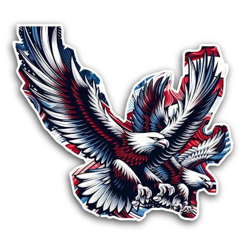 2 (Pieces) 3" and 5" Eagle Open Wings Decal Sticker, Waterproof Vinyl Decals for Many Purpose Like C