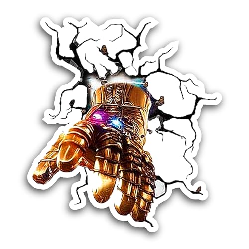2 (Pieces) 3" and 5" Robo Hand Sticker, Waterproof Vinyl Decals for Many Purpose Like Cars, Trucks, 