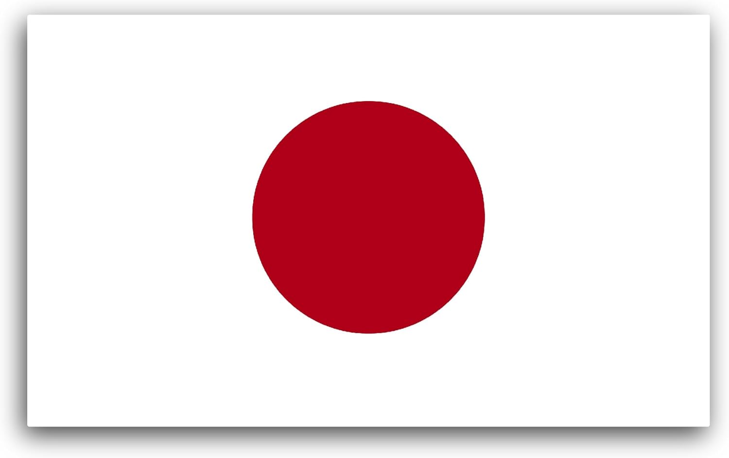 2 (Pieces) 3" and 5" Japan Flag Sticker, Waterproof Vinyl Decals for Many Purpose Like Cars, Trucks, Laptops, Phones, Windows and More