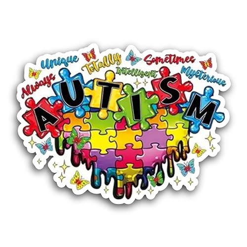2 (Pieces) 3" and 5" Autism Decal Sticker, Waterproof Vinyl Decals for Many Purpose Like Cars, Truck