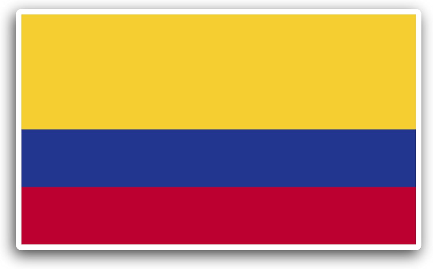 2 (Pieces) 3" and 5" Colombia Flag Sticker, Waterproof Vinyl Decals for Many Purpose Like Cars, Trucks, Laptops, Phones, Windows and More
