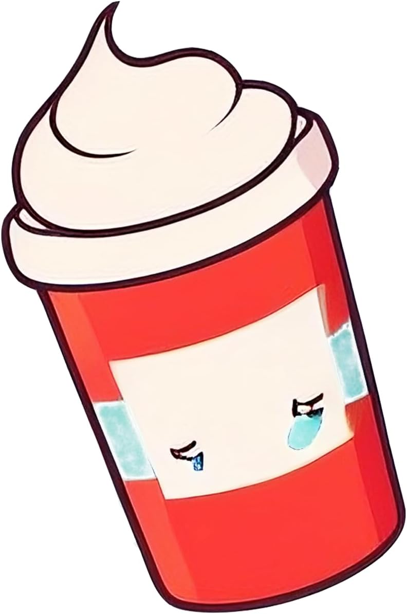 Inspirational Quote Sad Milkshake Cup Vector Motivational Sticker Vinyl Decal Motivation Stickers- 5" Vinyl Sticker Waterproof