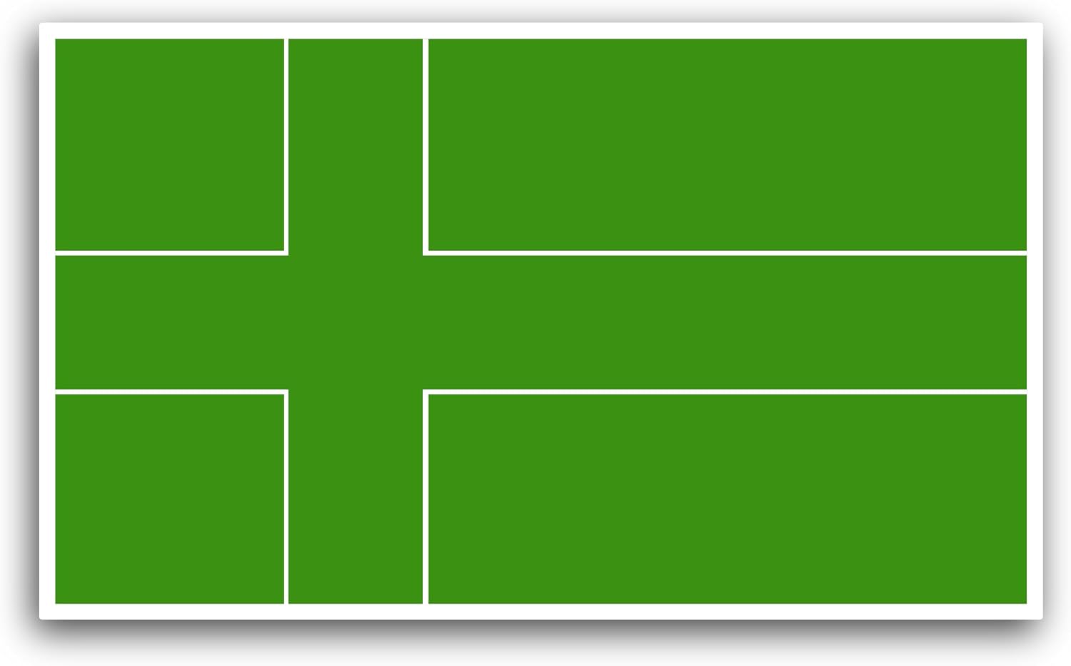 2 (Pieces) 3" and 5" Ladonia Flag Sticker, Waterproof Vinyl Decals for Many Purpose Like Cars, Trucks, Laptops, Phones, Windows and More