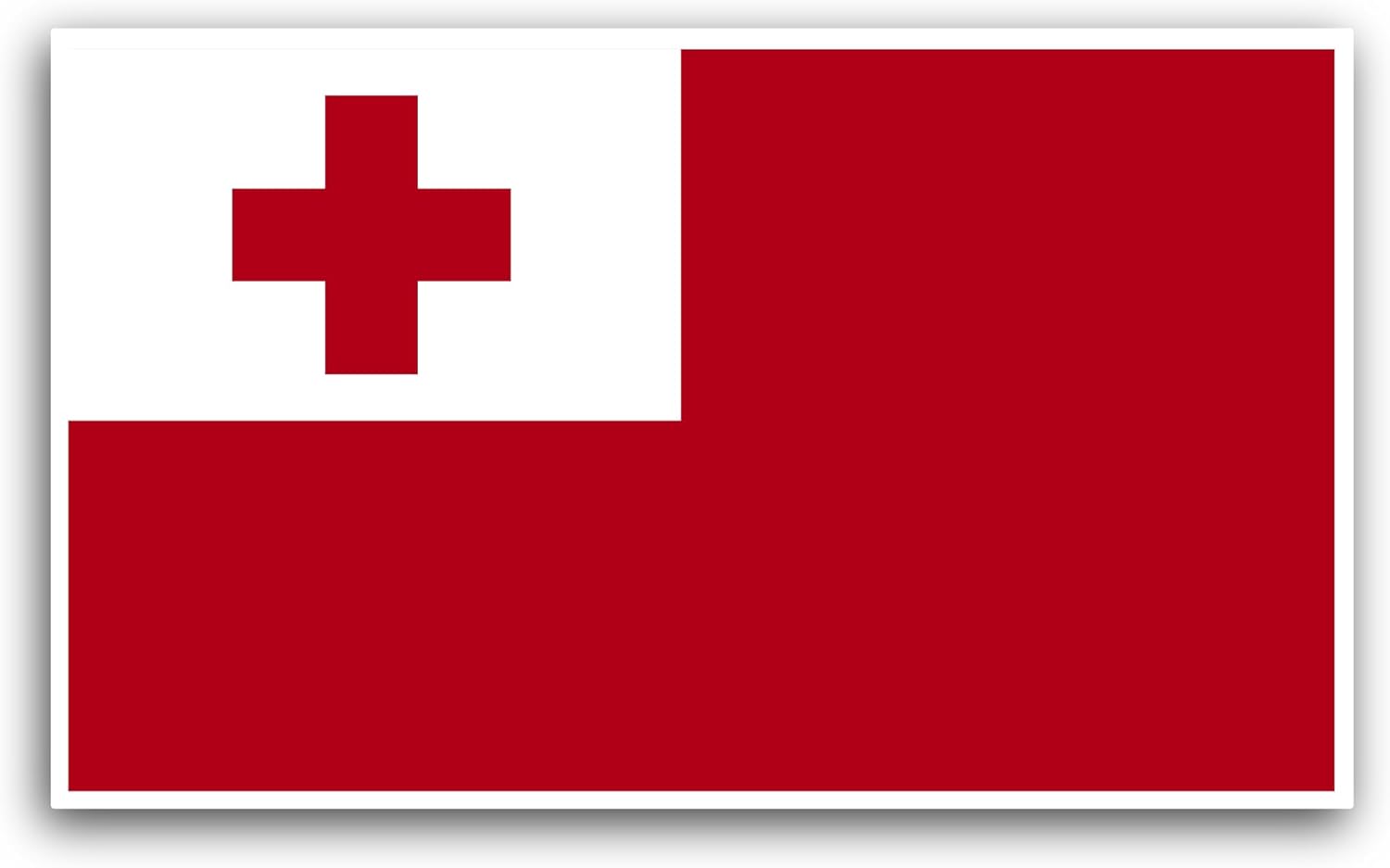 2 (Pieces) 3" and 5" Tonga Flag Sticker, Waterproof Vinyl Decals for Many Purpose Like Cars, Trucks, Laptops, Phones, Windows and More