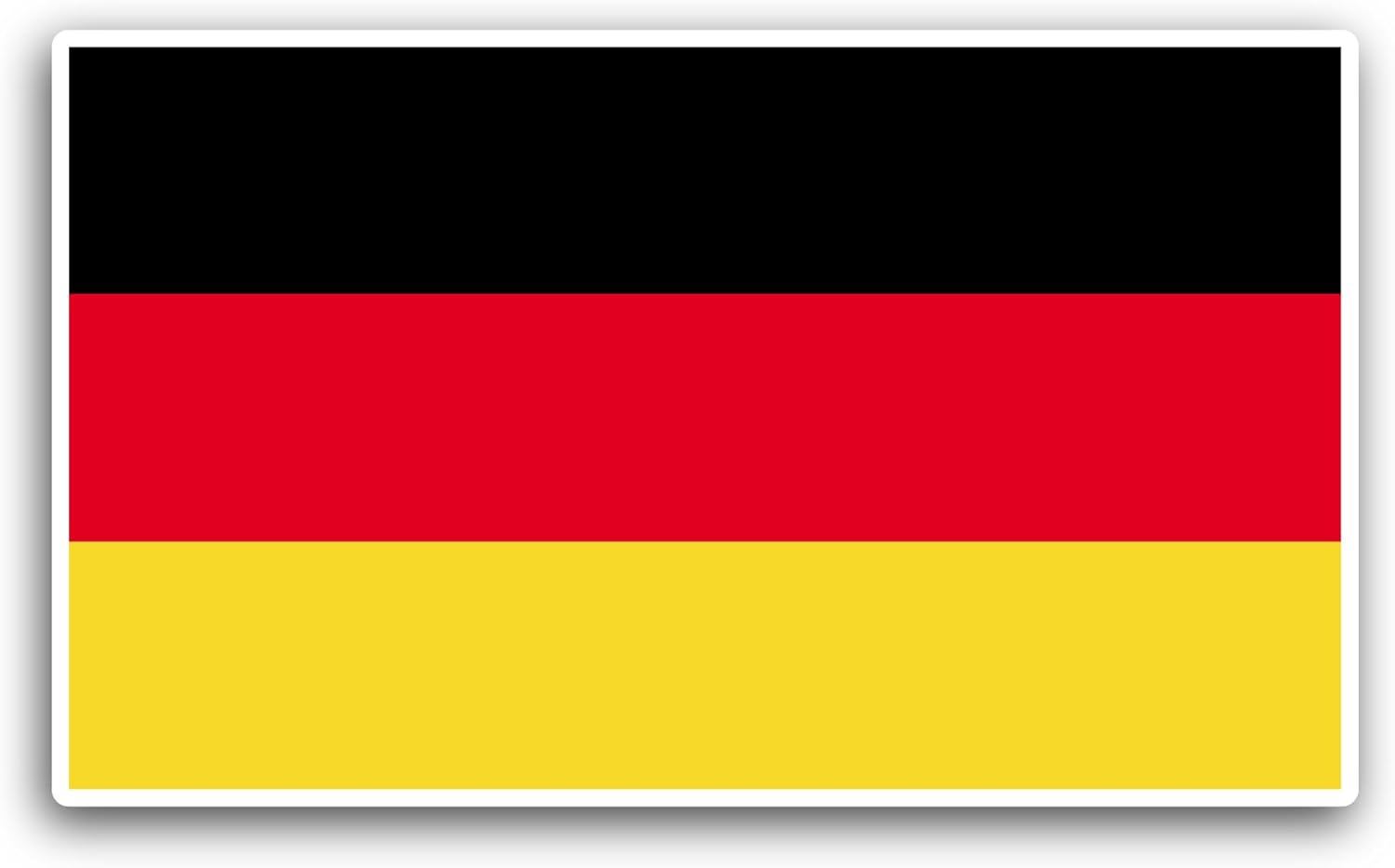 2 (Pieces) 3" and 5" Germany Flag Sticker, Waterproof Vinyl Decals for Many Purpose Like Cars, Trucks, Laptops, Phones, Windows and More