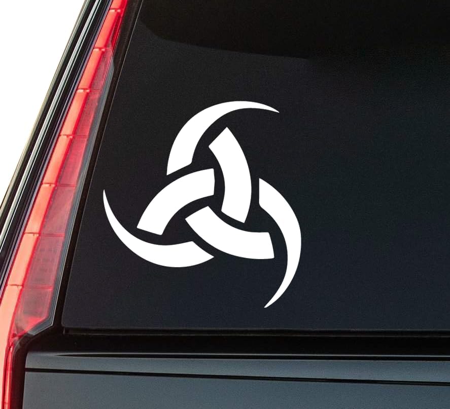 Horns of Odin Window Vinyl Decal Sticker 6" (White), Waterproof Vinyl Decals for Many Purpose Like Cars, Trucks, Laptops, Phones, Windows and More