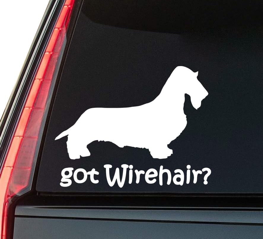 Got Wirehair Window Vinyl Decal Sticker 6" (White), Waterproof Vinyl Decals for Many Purpose Like Cars, Trucks, Laptops, Phones, Windows and More