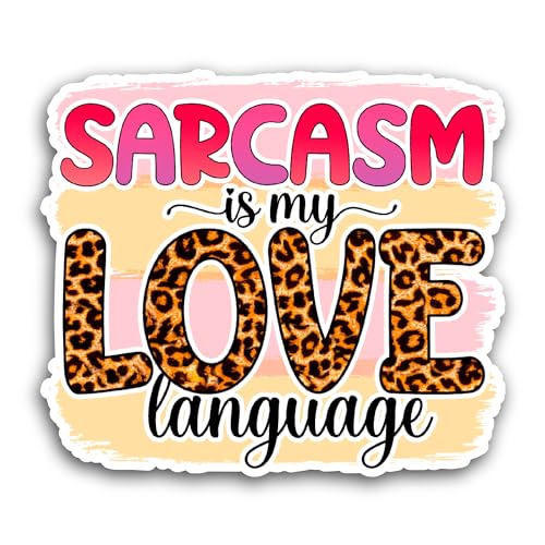 2 (Pieces) 3" and 5" Sarcasm is Text Sticker, Waterproof Vinyl Decals for Many Purpose Like Cars, Tr