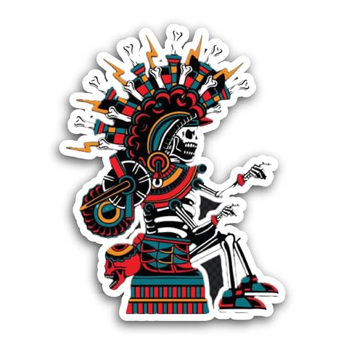 2 (Pieces) 3" and 5" Colorful Skeleton Sticker, Waterproof Vinyl Decals for Many Purpose Like Cars, 