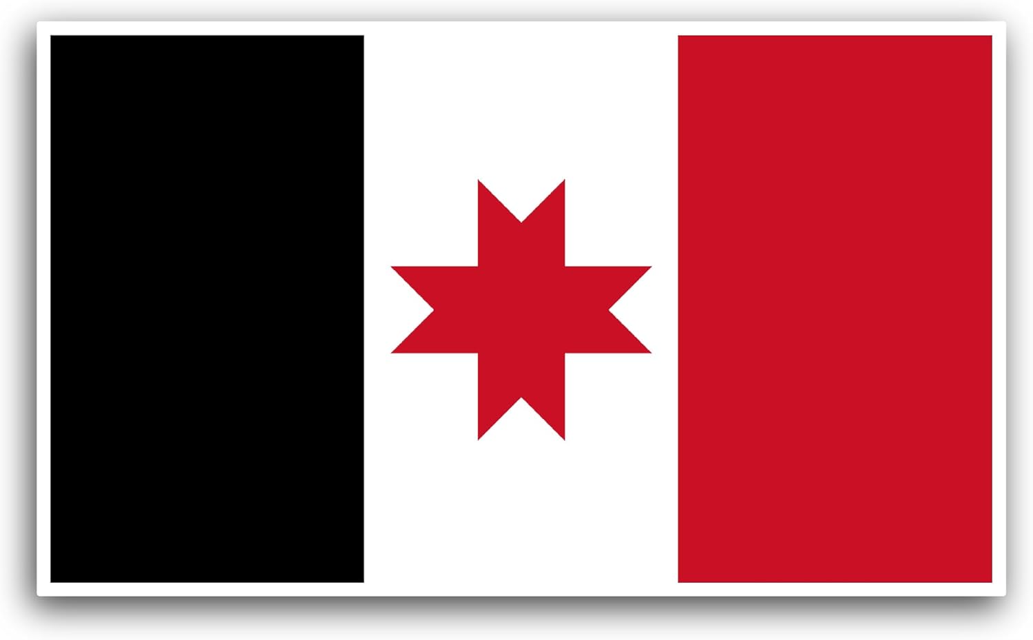 2 (Pieces) 3" and 5" Udmurtia Flag Sticker, Waterproof Vinyl Decals for Many Purpose Like Cars, Trucks, Laptops, Phones, Windows and More