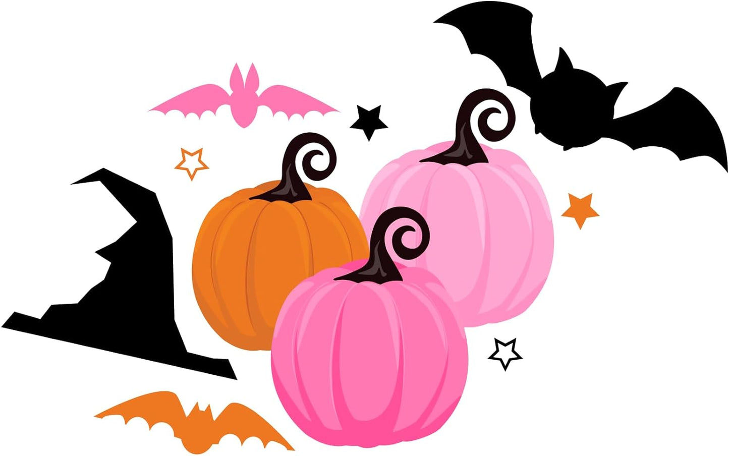 Inspirational Quote Multiple Pumpkins with Bat and Witch Hat Motivational Sticker Vinyl Decal Motivation Stickers- 5" Vinyl Sticker Waterproof