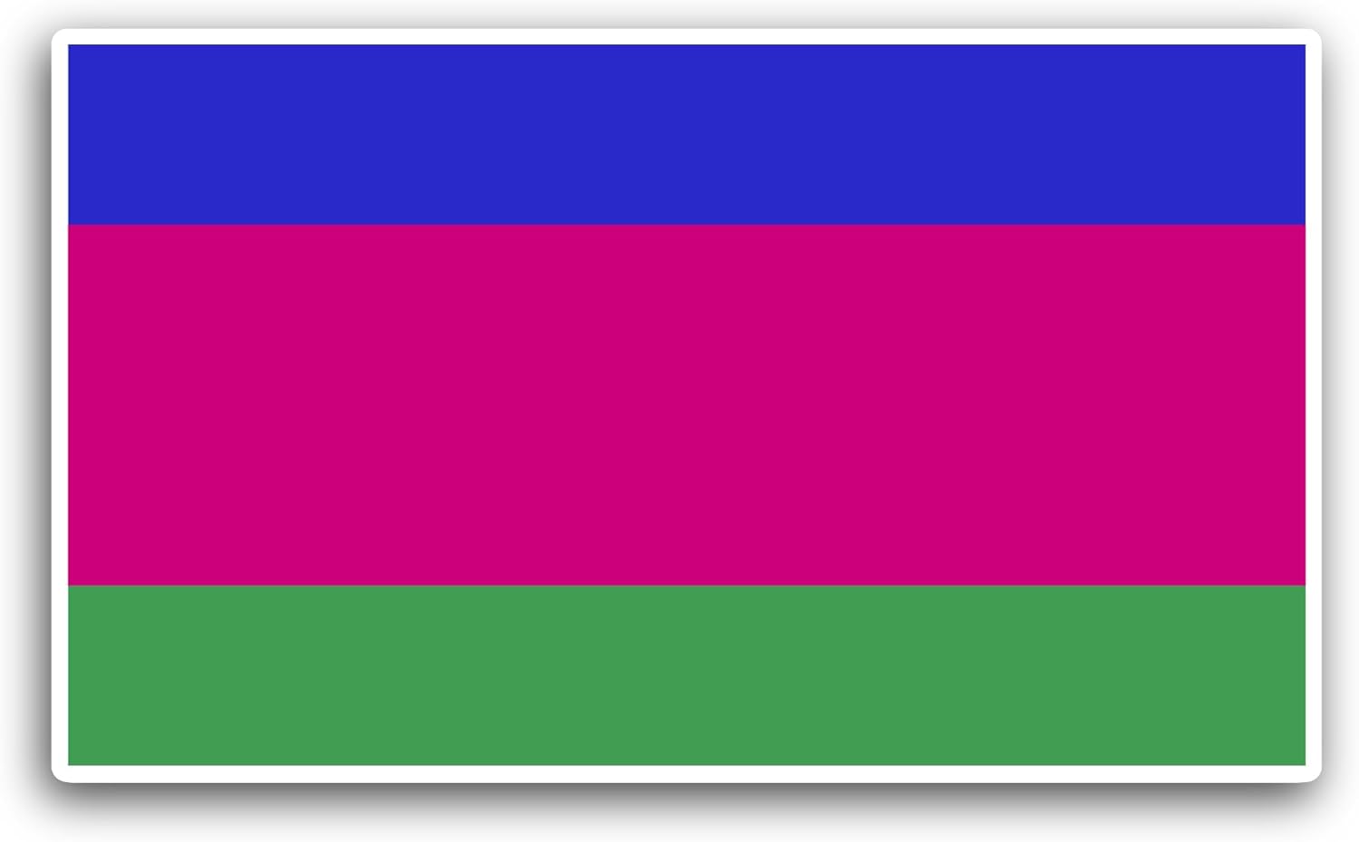 2 (Pieces) 3" and 5" Kuban Peoples Republic Flag Sticker, Waterproof Vinyl Decals for Many Purpose Like Cars, Trucks, Laptops, Phones, Windows and More