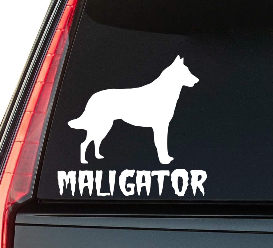Cattle Dog Window Vinyl Decal Sticker 6" (White), Waterproof Vinyl Decals for Many Purpose Like Cars, Trucks, Laptops, Phones, Windows and More