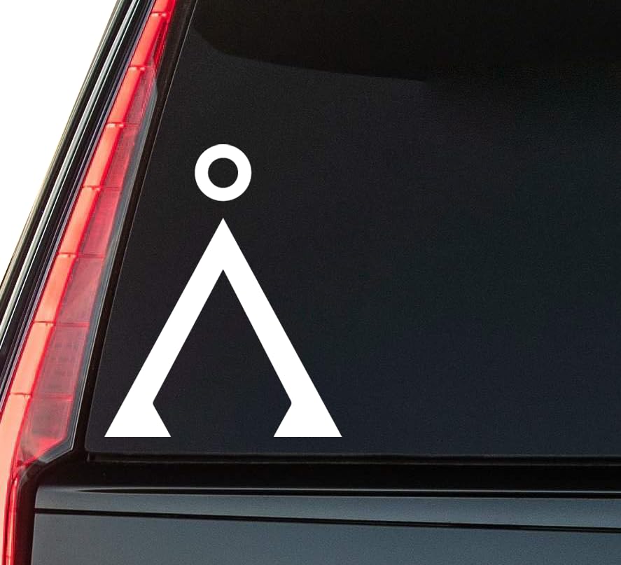 Stargate Logo Window Vinyl Decal Sticker 6" (White), Waterproof Vinyl Decals for Many Purpose Like C