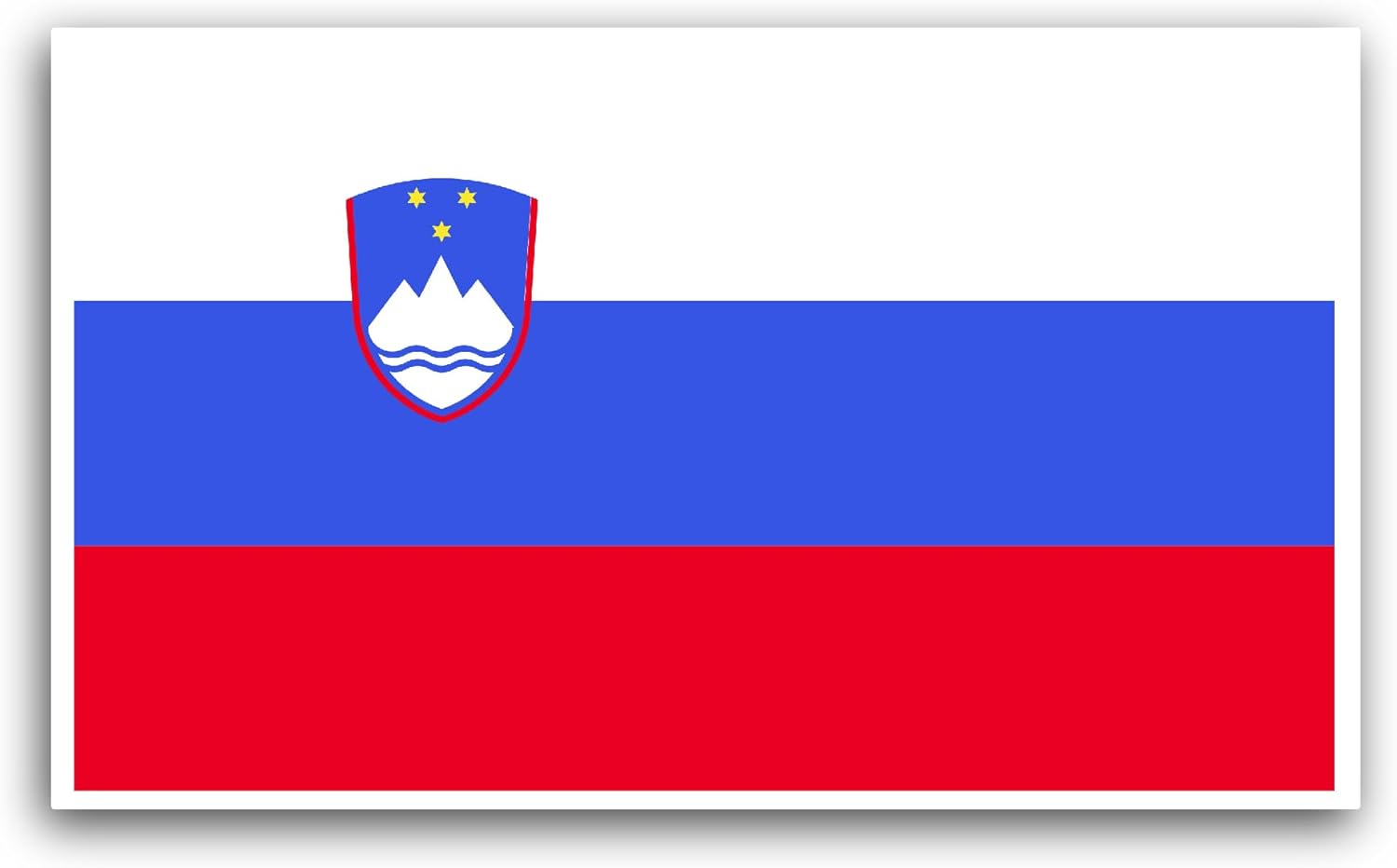 2 (Pieces) 3" and 5" Slovenia Flag Sticker, Waterproof Vinyl Decals for Many Purpose Like Cars, Trucks, Laptops, Phones, Windows and More