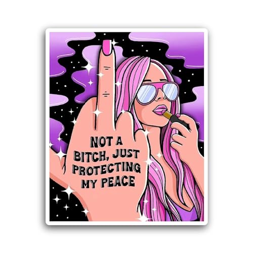 2 (Pieces) 3" and 5" Not A Bitch Sticker, Waterproof Vinyl Decals for Many Purpose Like Cars, Trucks