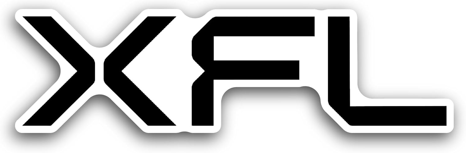 2 (Pieces) 3" and 5" XFL Sticker, Waterproof Vinyl Decals for Many Purpose Like Cars, Trucks, Laptops, Phones, Windows and More