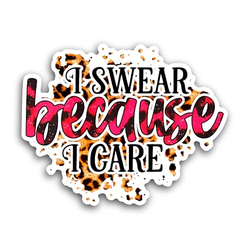 2 (Pieces) 3" and 5" I Swear Sticker, Waterproof Vinyl Decals for Many Purpose Like Cars, Trucks, La