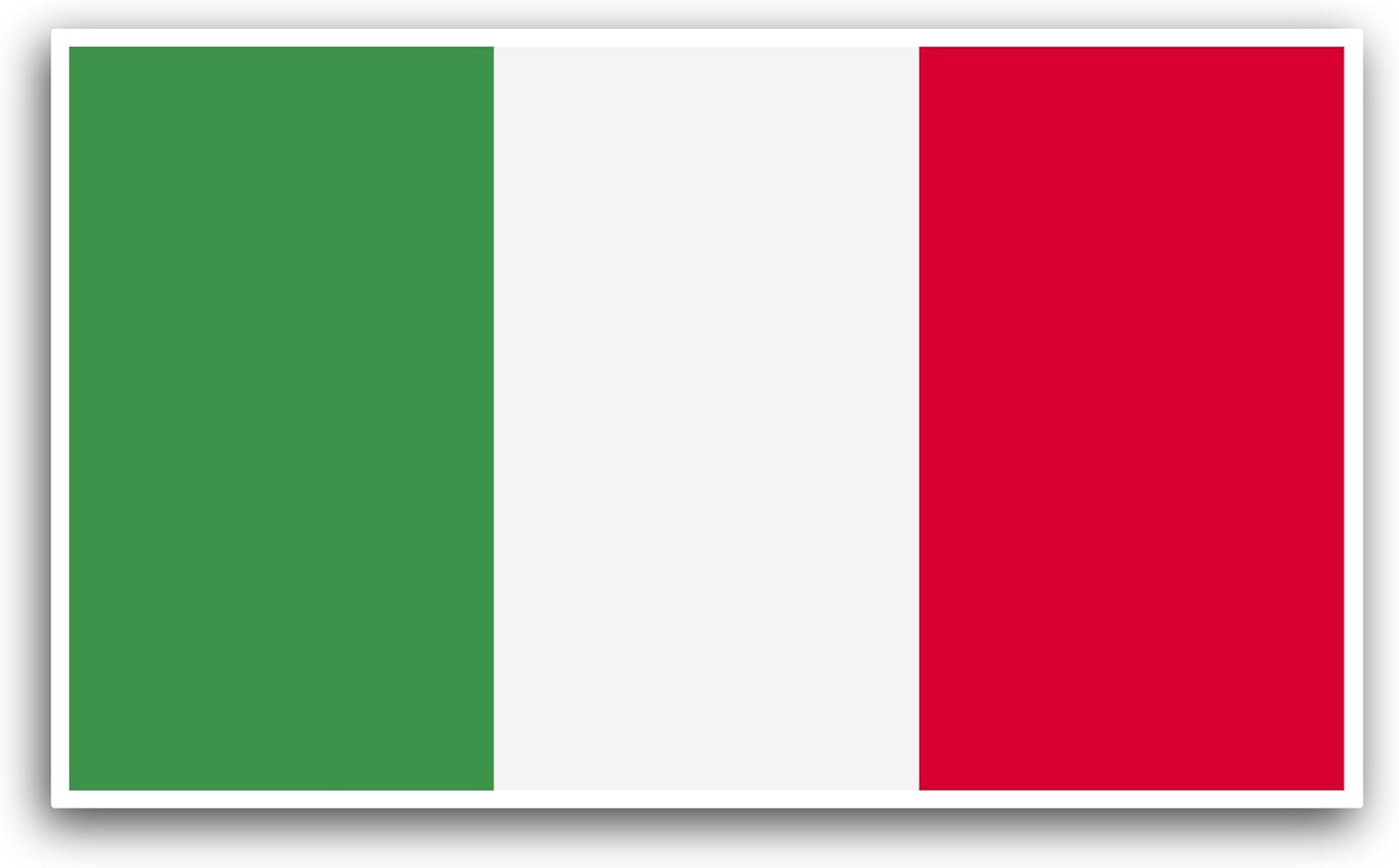 2 (Pieces) 3" and 5" Italy Flag Sticker, Waterproof Vinyl Decals for Many Purpose Like Cars, Trucks, Laptops, Phones, Windows and More