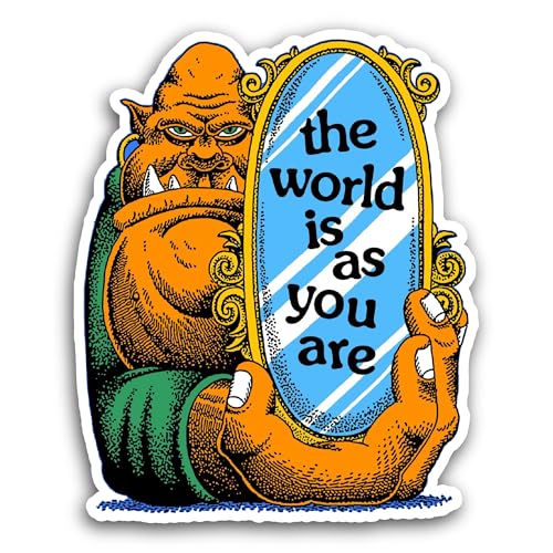 2 (Pieces) 3" and 5" The World is As You are Sticker, Waterproof Vinyl Decals for Many Purpose Like 