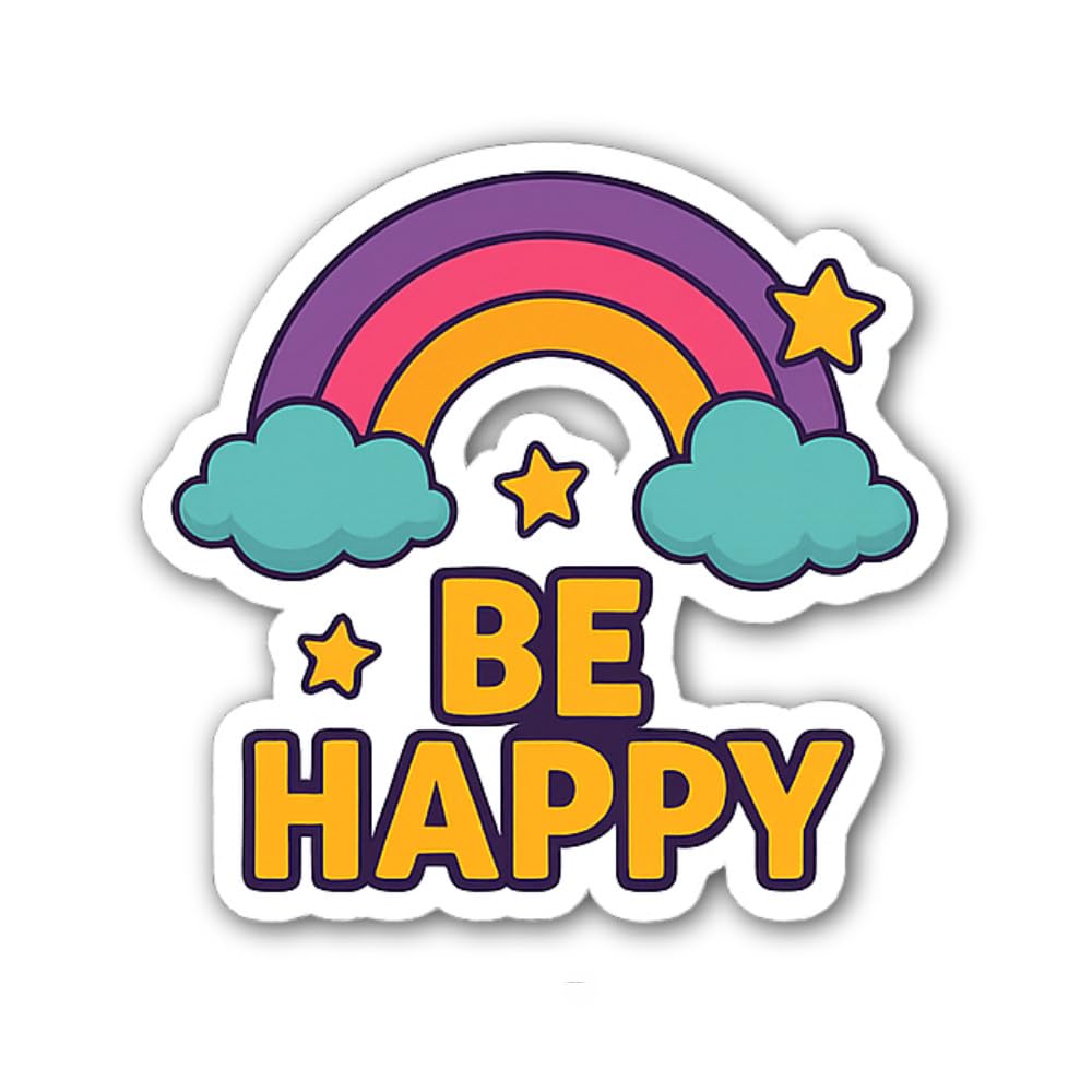 3D Vertical Aesthetic Background with Motivational Quote Love Youself Sticker - 5" Vinyl Sticker Wat