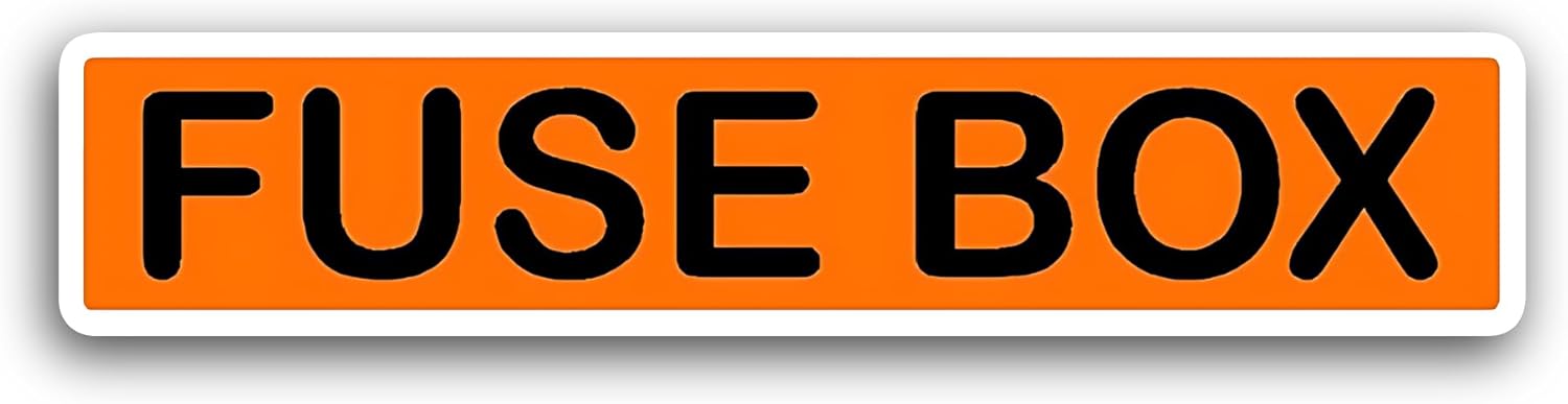 2 (Pieces) 3" and 5" Fusebox Sticker, Waterproof Vinyl Decals for Many Purpose Like Cars, Trucks, Laptops, Phones, Windows and More