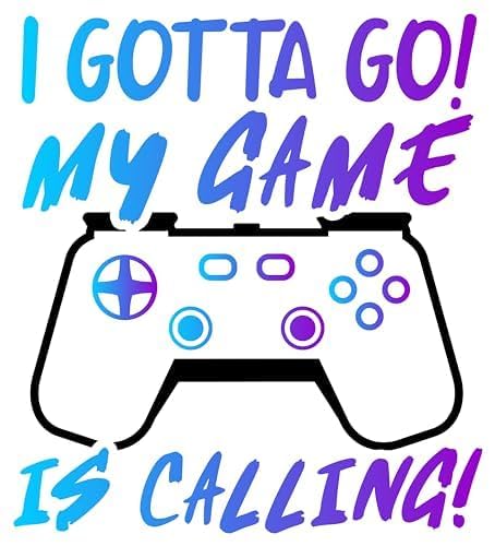 2 (Pieces) 3" and 5" Stickers n Decals I Gotta Go My Game is Calling - Motivational Sticker Vinyl De