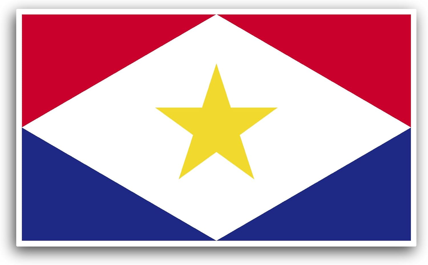2 (Pieces) 3" and 5" Saba Flag Sticker, Waterproof Vinyl Decals for Many Purpose Like Cars, Trucks, Laptops, Phones, Windows and More