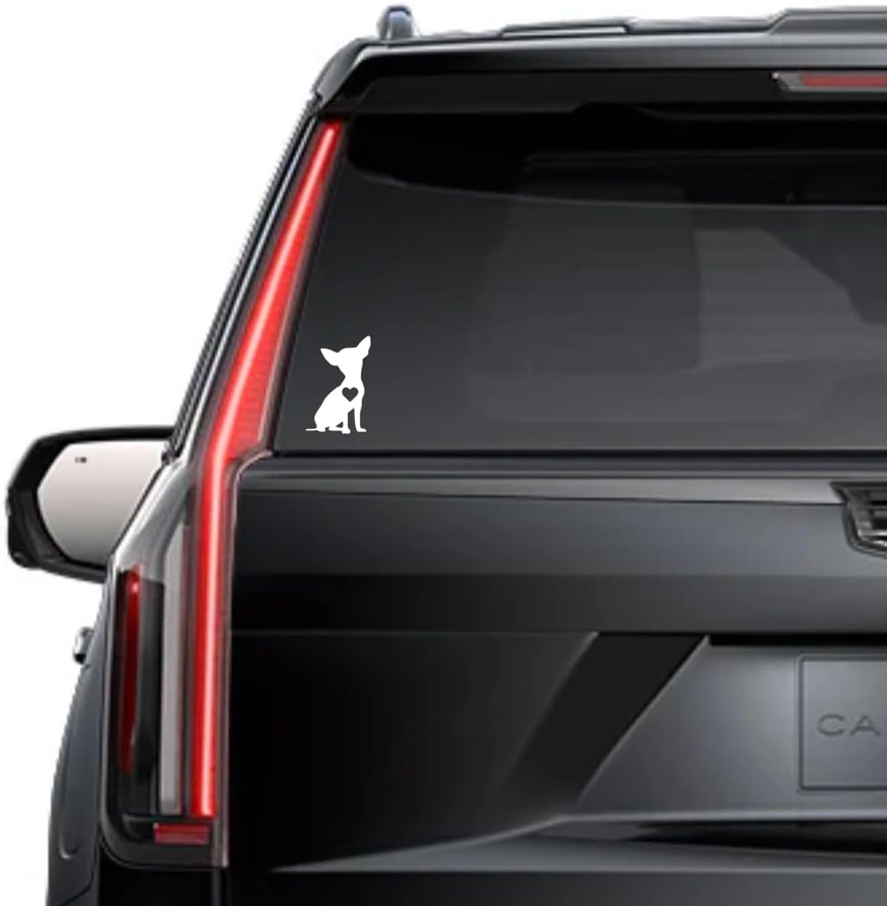 C0rgi Dog Window Vinyl Decal Sticker 6" (White), Waterproof Vinyl Decals for Many Purpose Like Cars, Trucks, Laptops, Phones, Windows and More