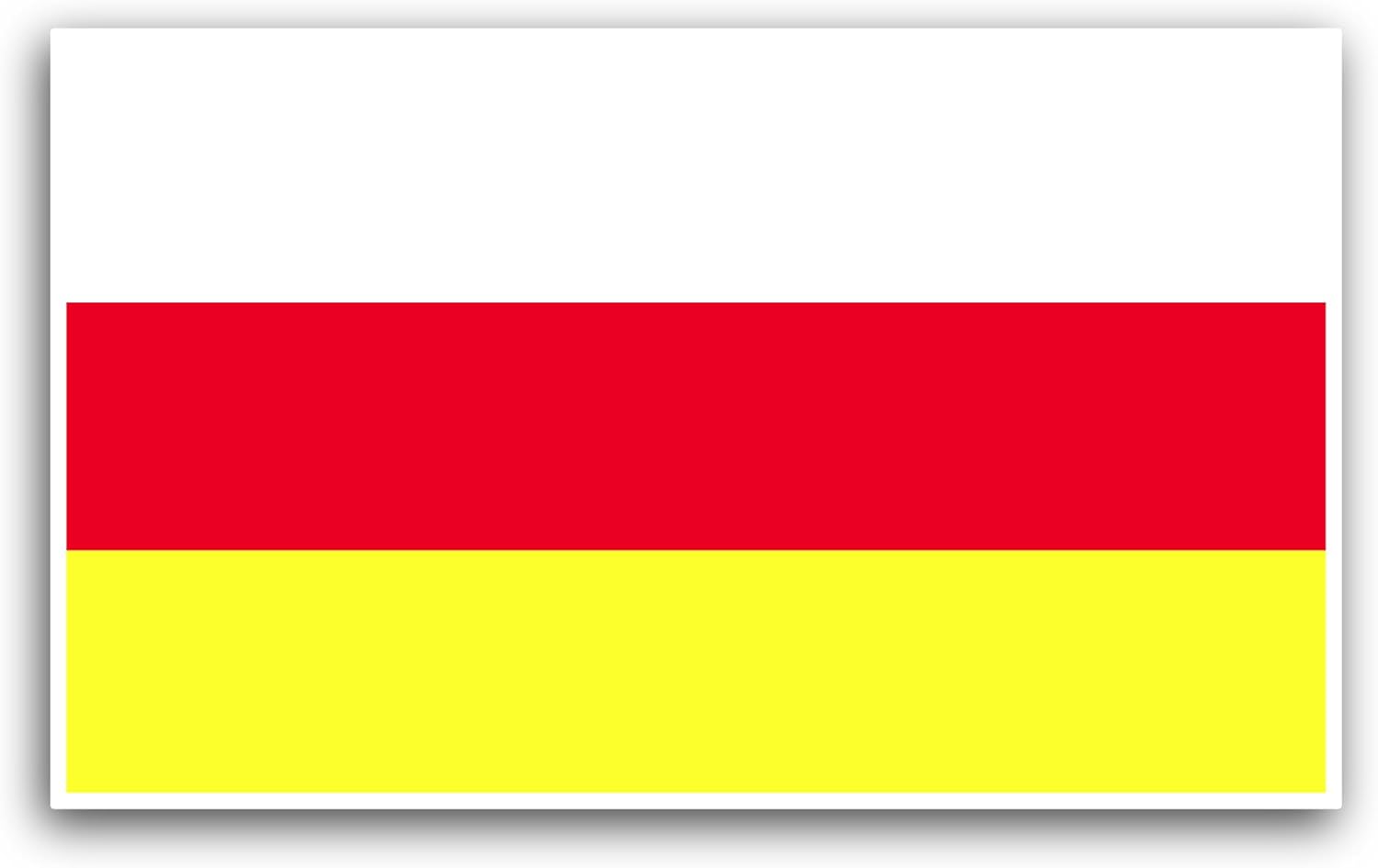 2 (Pieces) 3" and 5" South Ossetia Flag Sticker, Waterproof Vinyl Decals for Many Purpose Like Cars, Trucks, Laptops, Phones, Windows and More