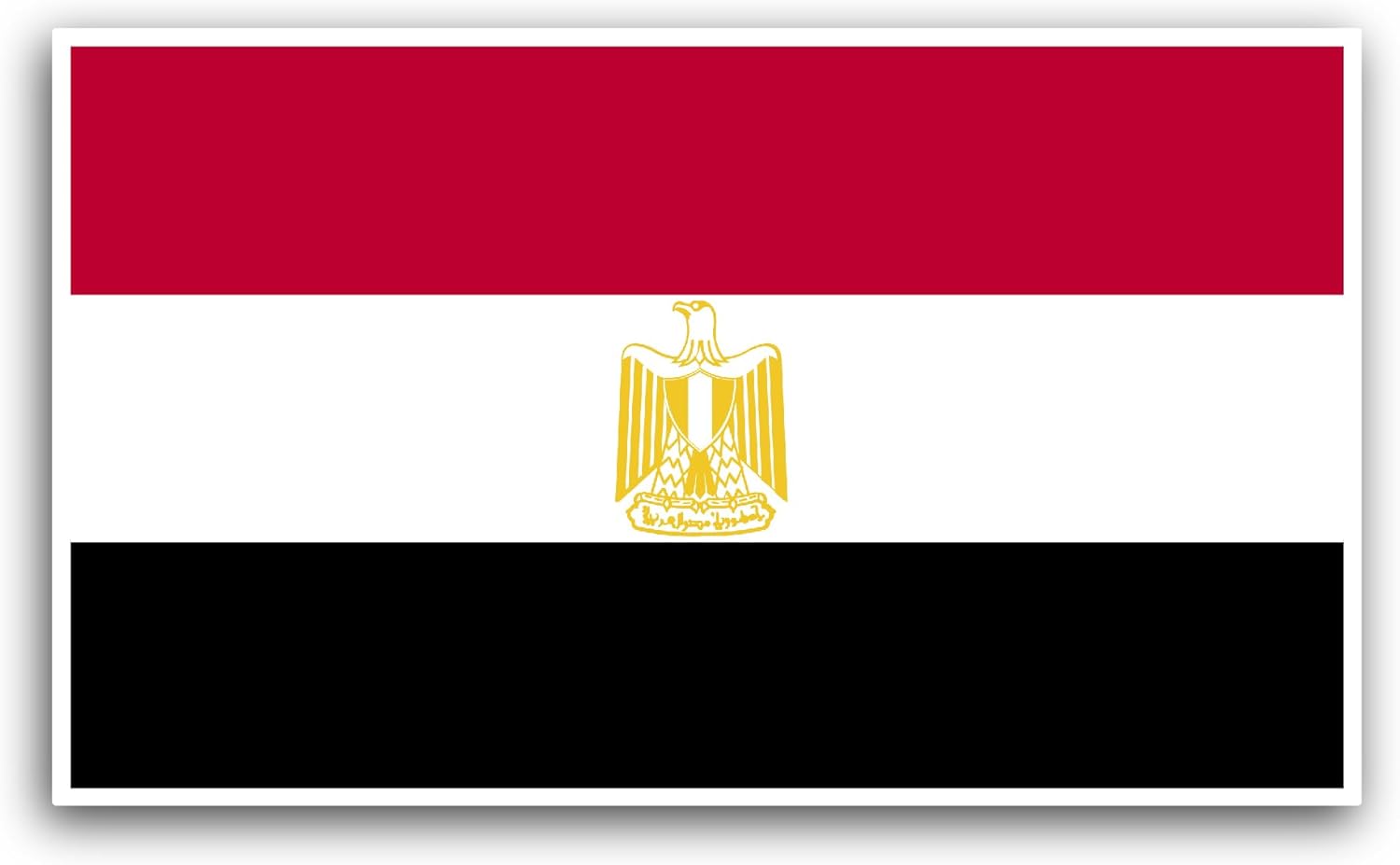 2 (Pieces) 3" and 5" Egypt Flag Sticker, Waterproof Vinyl Decals for Many Purpose Like Cars, Trucks, Laptops, Phones, Windows and More