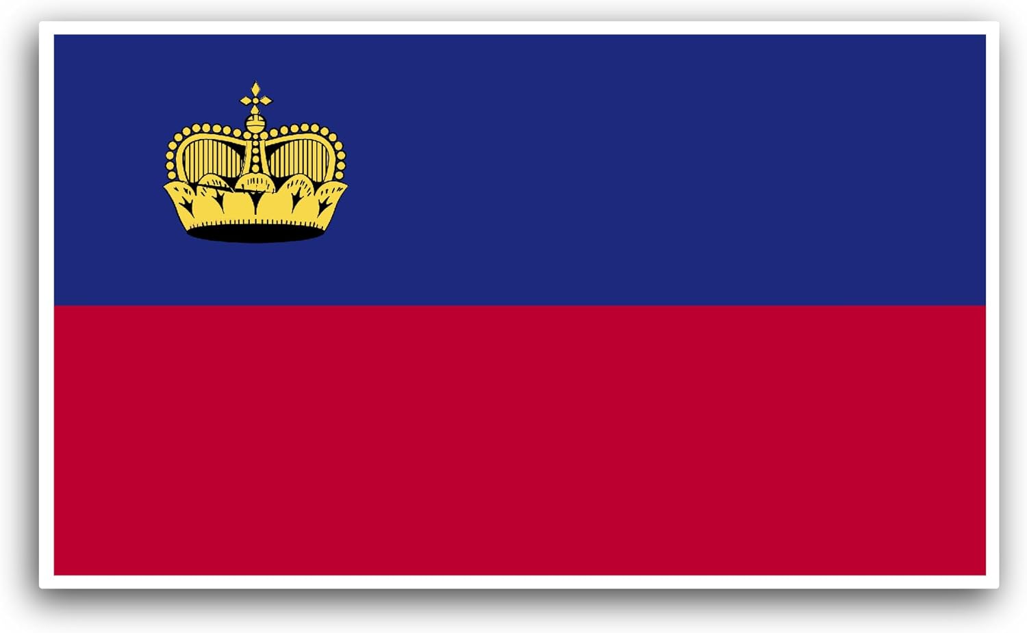 2 (Pieces) 3" and 5" Liechtenstein Flag Sticker, Waterproof Vinyl Decals for Many Purpose Like Cars, Trucks, Laptops, Phones, Windows and More