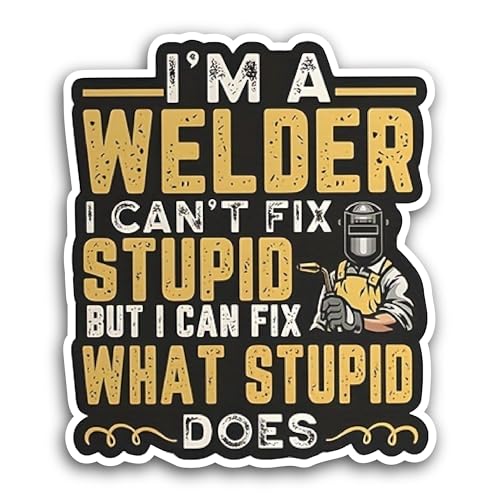2 (Pieces) 3" and 5" I Am A Welder Sticker, Waterproof Vinyl Decals for Many Purpose Like Cars, Truc