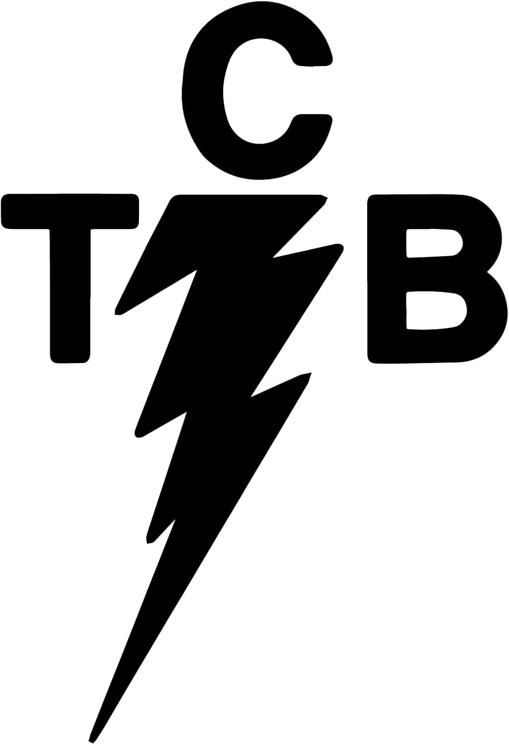 TCB Window Vinyl Decal Sticker 6" (White), Waterproof Vinyl Decals for Many Purpose Like Cars, Trucks, Laptops, Phones, Windows and More