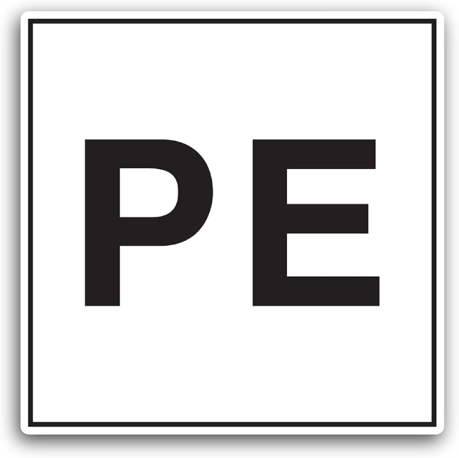 2 (Pieces) 3" and 5" PE Sticker, Waterproof Vinyl Decals for Many Purpose Like Cars, Trucks, Laptops, Phones, Windows and More