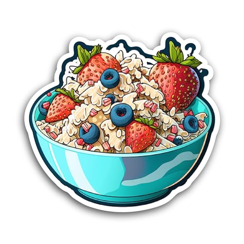 2 (Pieces) 3" and 5" Cereal Bowl Sticker, Waterproof Vinyl Decals for Many Purpose Like Cars, Trucks