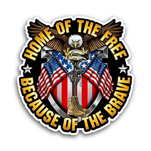 2 (Pieces) 3" and 5" Home of Sticker, Waterproof Vinyl Decals for Many Purpose Like Cars, Trucks, La