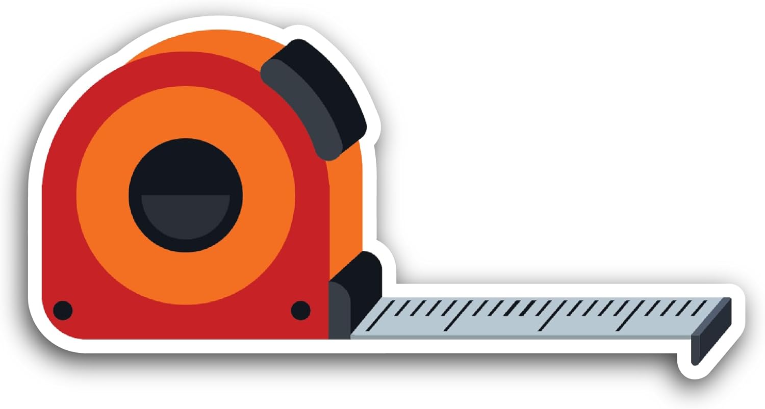 2 (Pieces) 3" and 5" Measuring Tape Sticker, Waterproof Vinyl Decals for Many Purpose Like Cars, Trucks, Laptops, Phones, Windows and More