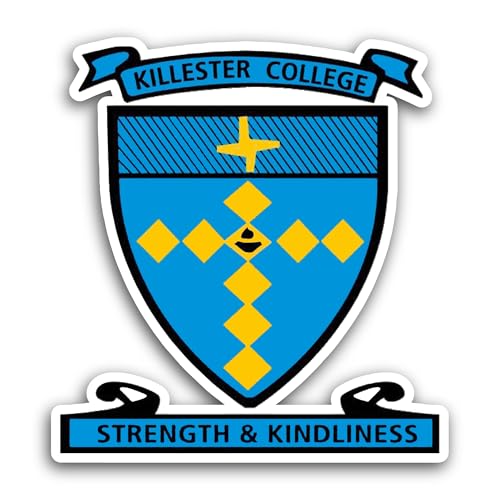 2 (Pieces) 3" and 5" K1llester College Logo Sticker, Waterproof Vinyl Decals for Many Purpose Like C
