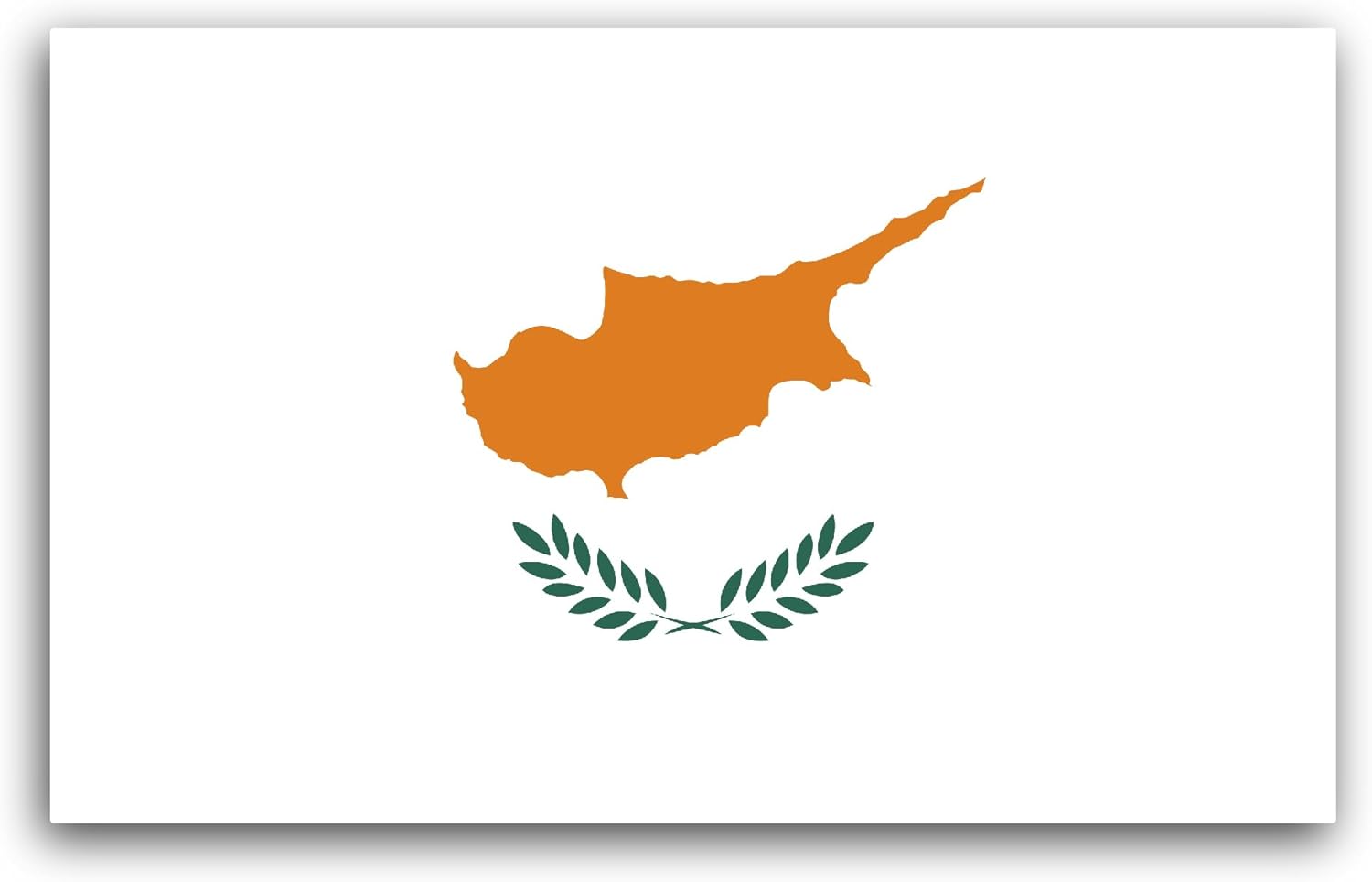 2 (Pieces) 3" and 5" Cyprus Flag Sticker, Waterproof Vinyl Decals for Many Purpose Like Cars, Trucks, Laptops, Phones, Windows and More