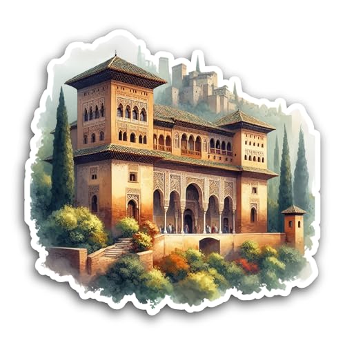 2 (Pieces) 3" and 5" Beautiful Palace Sticker, Waterproof Vinyl Decals for Many Purpose Like Cars, T