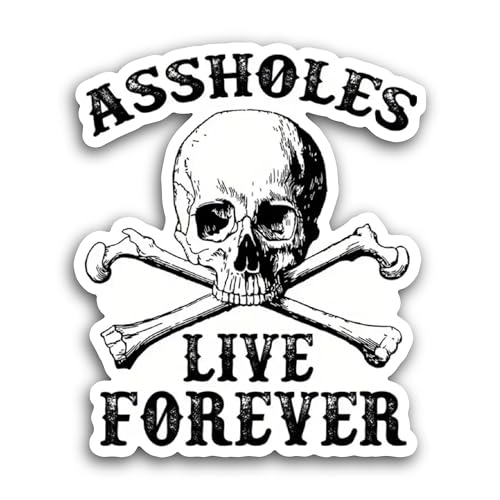 2 (Pieces) 3" and 5" Live Forever Sticker, Waterproof Vinyl Decals for Many Purpose Like Cars, Truck