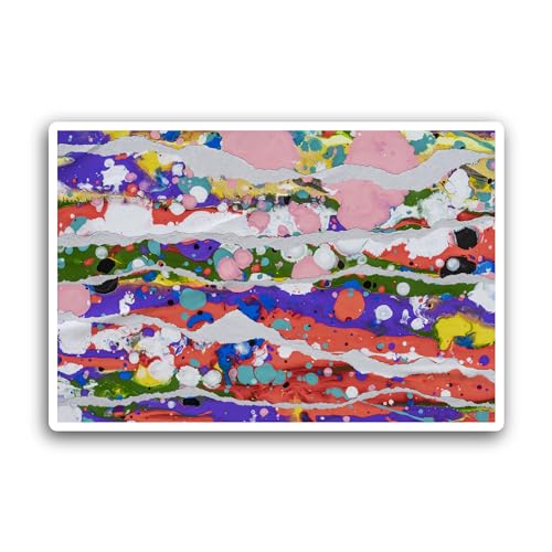 2 (Pieces) 3" and 5" Multiple Colors Canvas Sticker, Waterproof Vinyl Decals for Many Purpose Like C