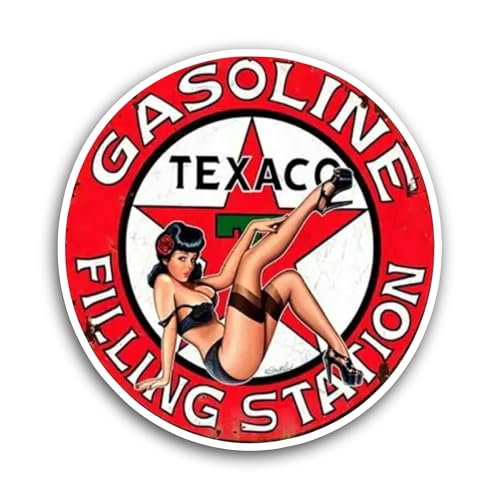 2 (Pieces) 3" and 5" Gasoline Text Sticker, Waterproof Vinyl Decals for Many Purpose Like Cars, Truc